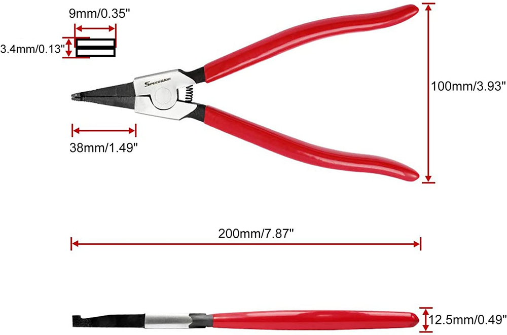 8 Inches Lock Ring Pliers for Removing Installing Gearshift Locking Rings Specia