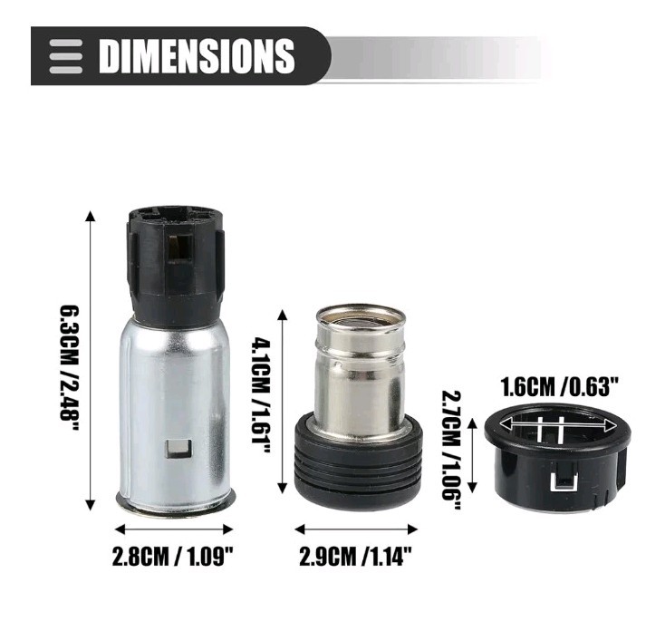 Motoforti Car Cigarette Lighter Assembly, Cigarette Lighter Socket, for Ford...