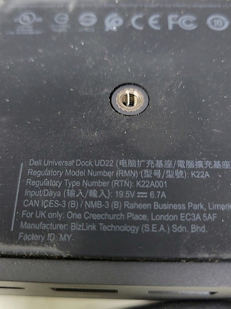 DELL K22A K22A001 Docking Station SEE NOTES