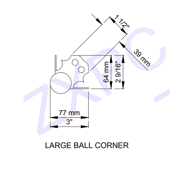 Eight (8) New Large Ball Corners (4) Standard (4) Dimpled - For Stacking