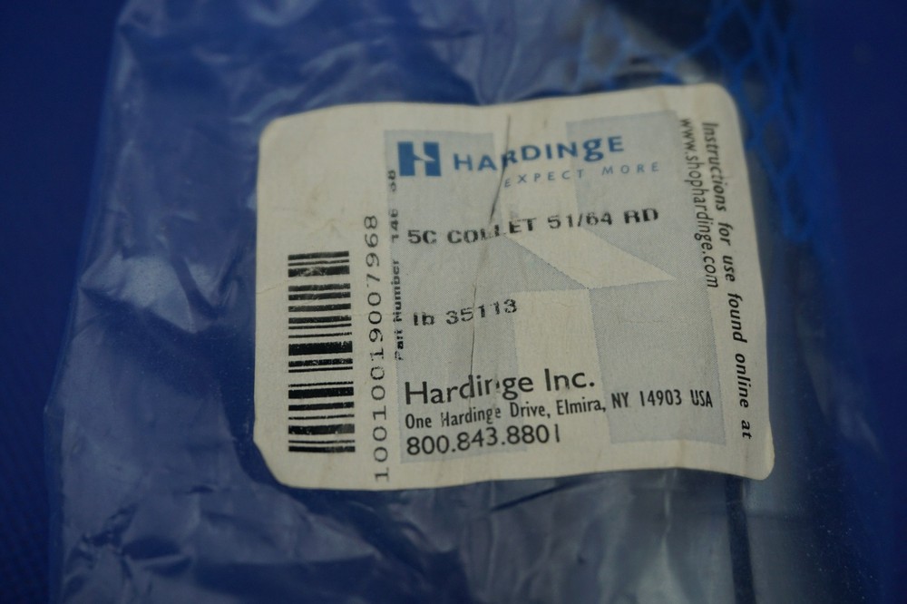 Hardinge 5C Round Collet 51/64 in. With Internal Threads