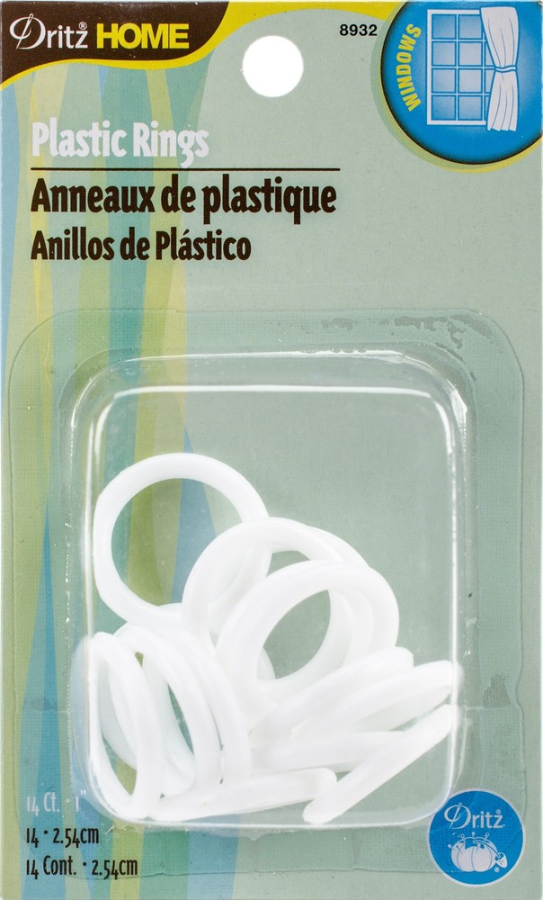 Dritz 8932  Plastic Rings 1" 14/Pkg-