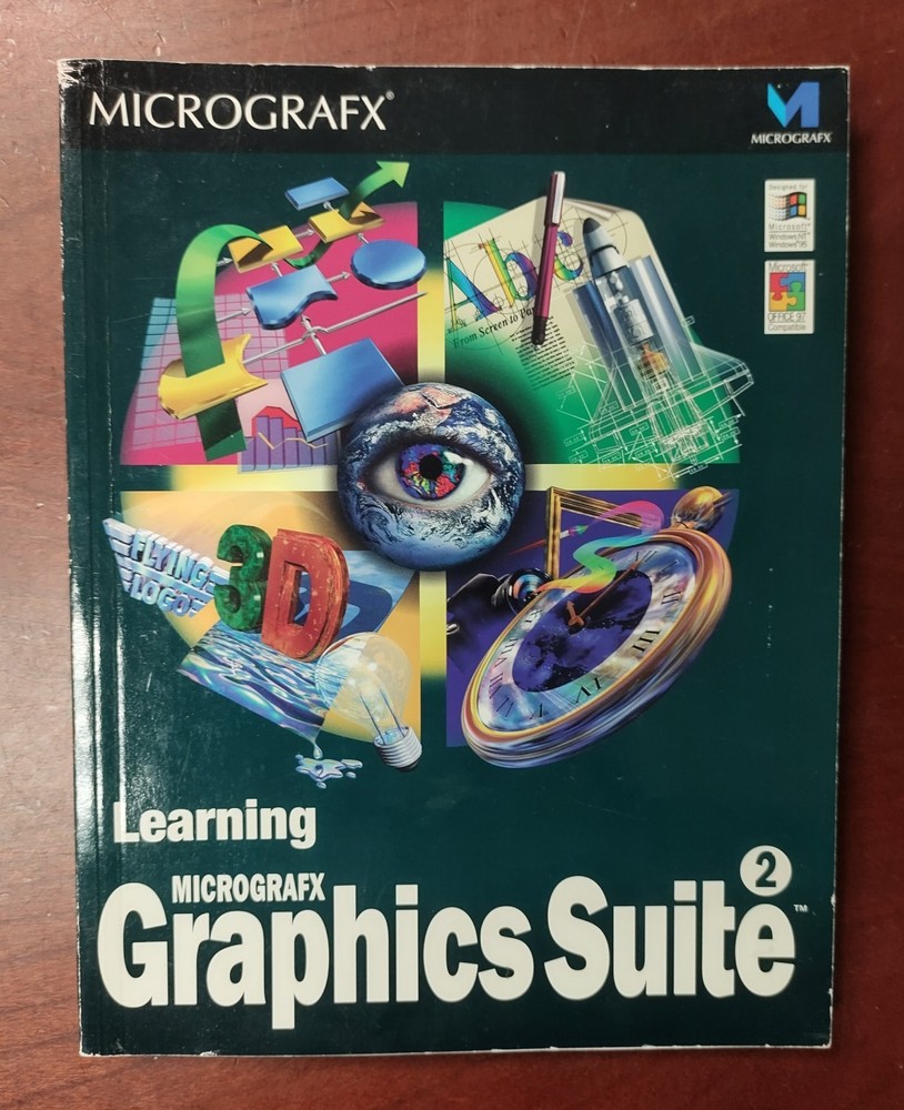 User Guide 1996 Micrografx Learning Graphics Suite 2 + Media Guide Book Nice!