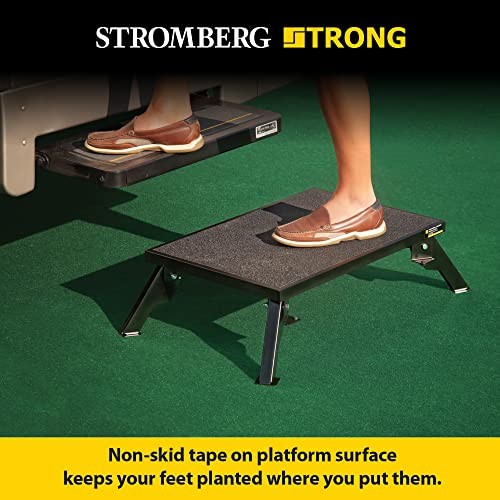 24″ x 16″ Adjustable RV Platform Step, Heavy-Duty Rust-Resistant Steel,