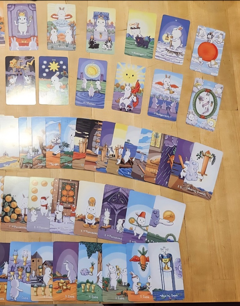 Chubby Bun Tarot Deck, CUTE 79 Card Deck, NO Guidebook