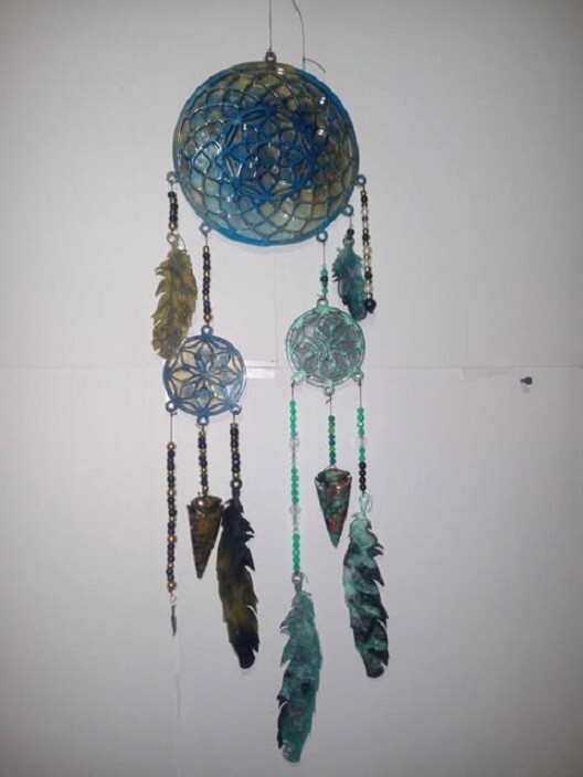 DREAM CATCHER WALL HANGER  WITH BEADS (LARGE)