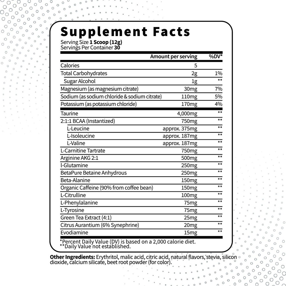 Type Zero AminoBurn - Natural Pre Workout + BCAA (Fruit Punch | 30serv)