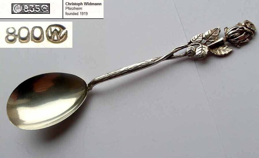 Rare Serving Spoon/ Cream Spoon/ Spoon, Ch. Widmann, 800 Silver E426
