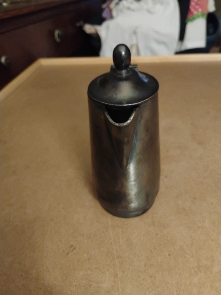 Antique German hDDK Wellner Exclusive silver plated lidded creamer jug