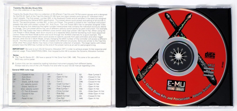 E-MU Systems Sound Library 17 26 Studio Kits Sample/Sound Library/Sampling CD