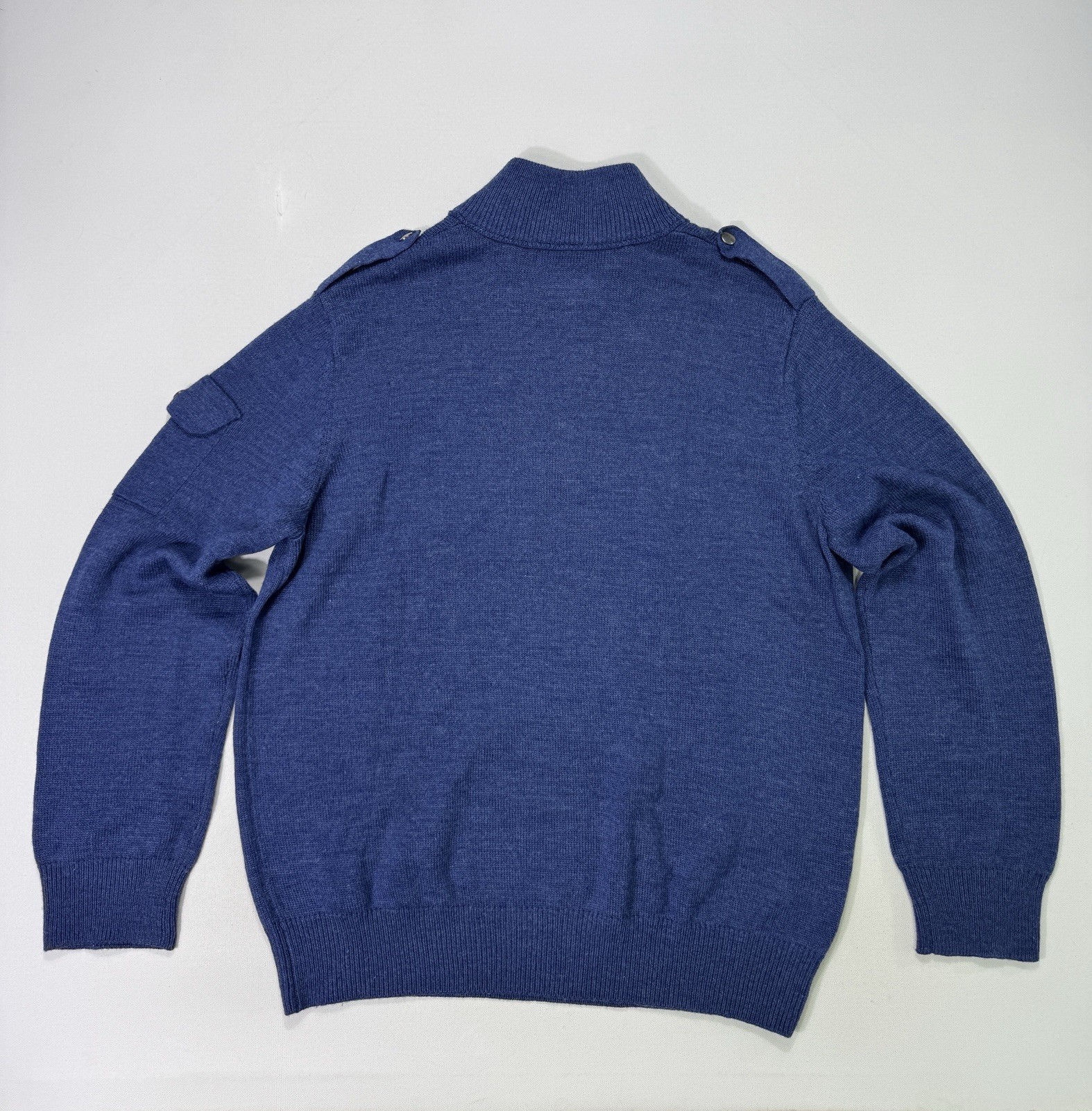 Banana Republic Men's XL Thick Wool Sweater 1/4 Zip Arm Pocket Outdoor Classic