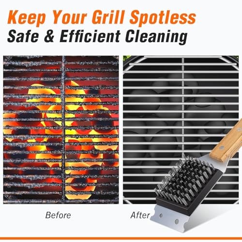 Grill Brush and Scraper for BBQ, Durable & Effective, Replaceable Normal