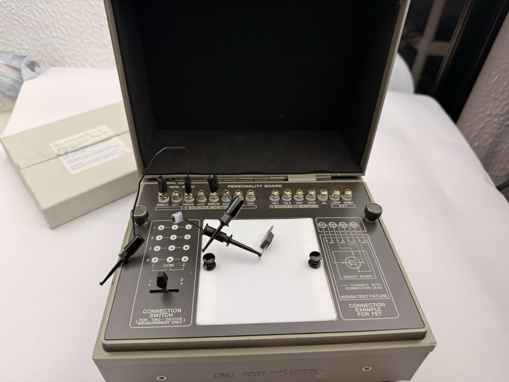 HP 4145A Semiconductor Parameter COME WITH HP 16058A TEST FIXTURE Whit Software