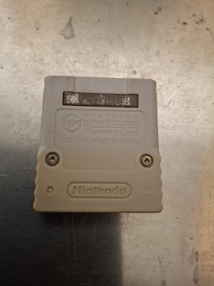 Nintendo Gamecube Memory Card 59 Blocks DOL-008 Gray- Read Description