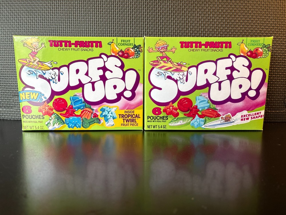 Surfs Up fruit snacks - 2 empty custom design display boxes