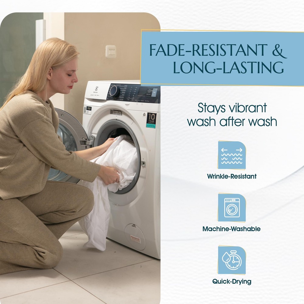 Stych Loom Queen Sheet Set – 4-Piece Soft Microfiber Sheets Set with Flat F...