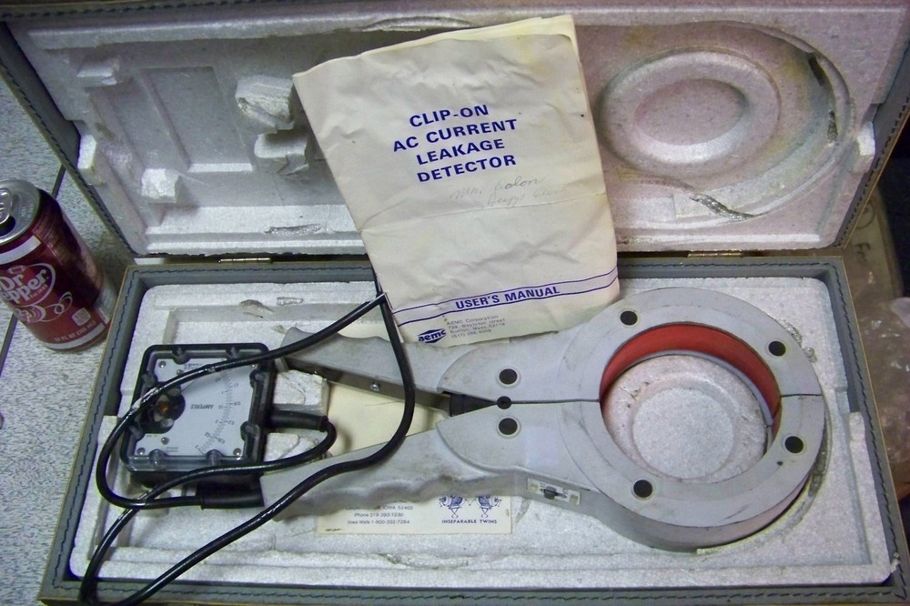 aemc clip on ac current leak detector