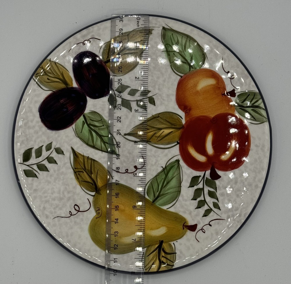 Oneida Vintage Fruit Trivet Hand Painted 8"
