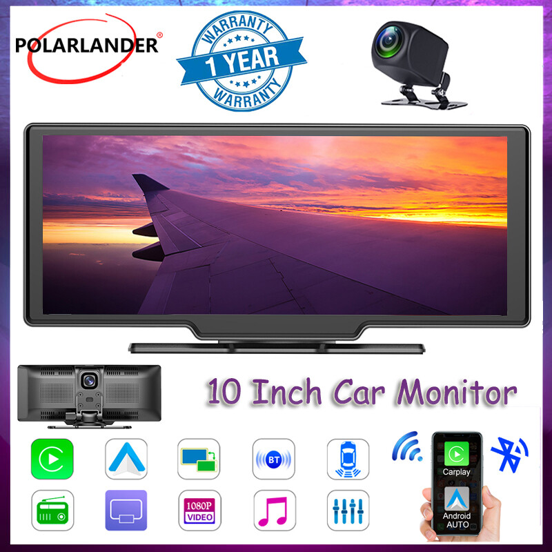 10 Inch Mirror Link Bluetooth AUX Camera Touch Screen FM Carplay Android Auto