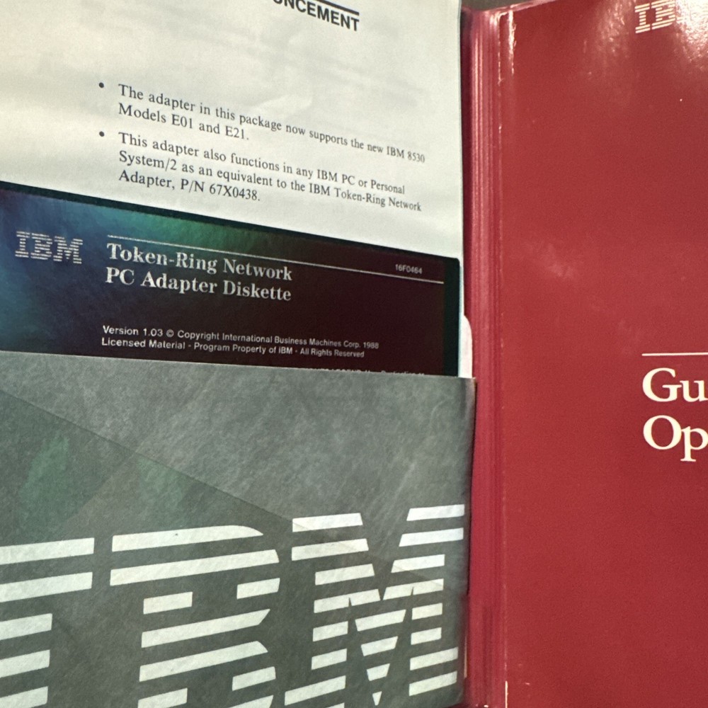 IBM TOKEN-RING NETWORK 16/4 ADAPTER HARDWARE LIBRARY GUIDE TO OPERATIONS (3)
