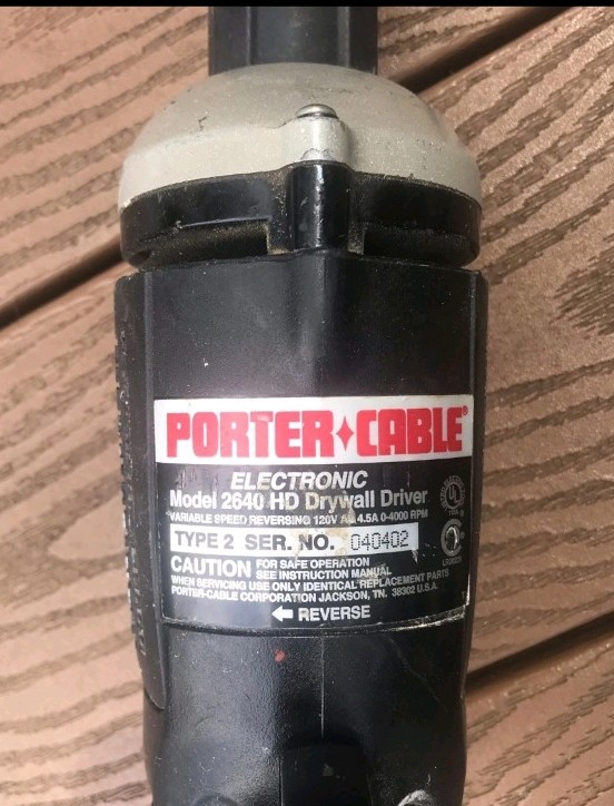 Porter Cable Electronic Drywall Driver Model 2640 HD