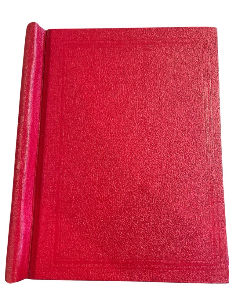 Vintage Red Elbe Postage Stamp Album Binder B-801 Fall River MA - Excellent Cond