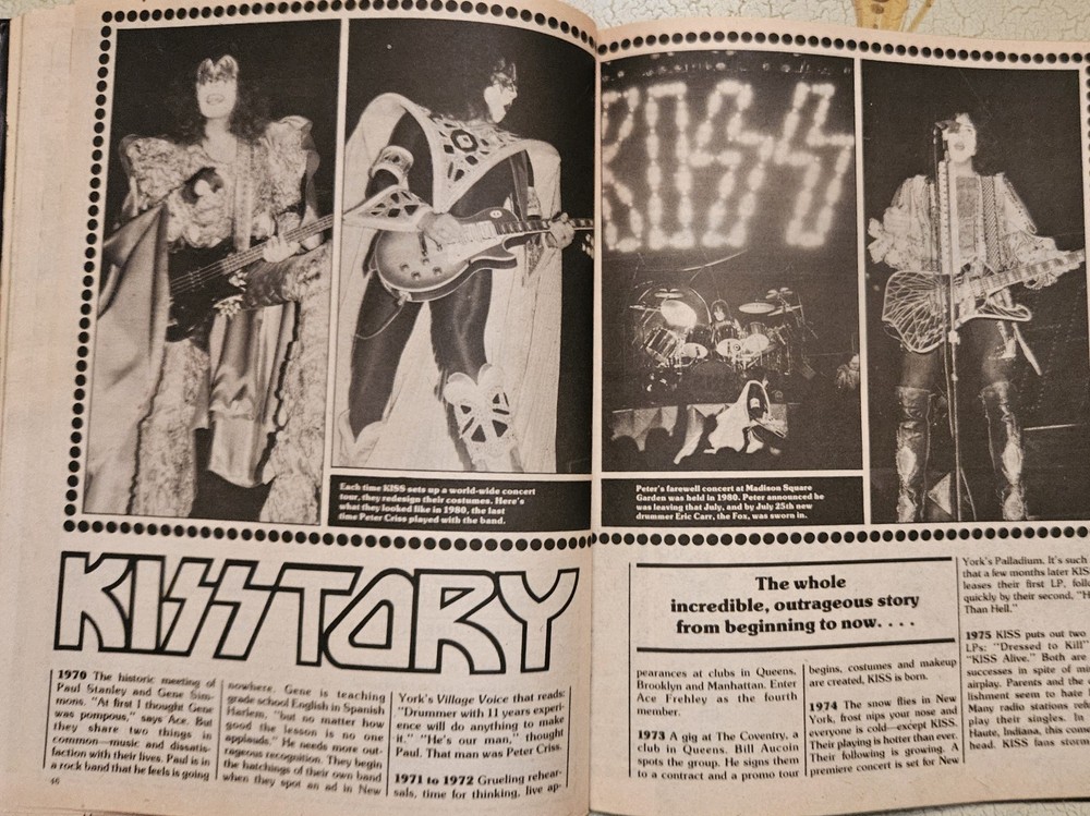 KISS TEEN MACHINE KISS STRIKES BACK MAGAZINE 1981 SIMMONS, FREHLEY, STANLEY