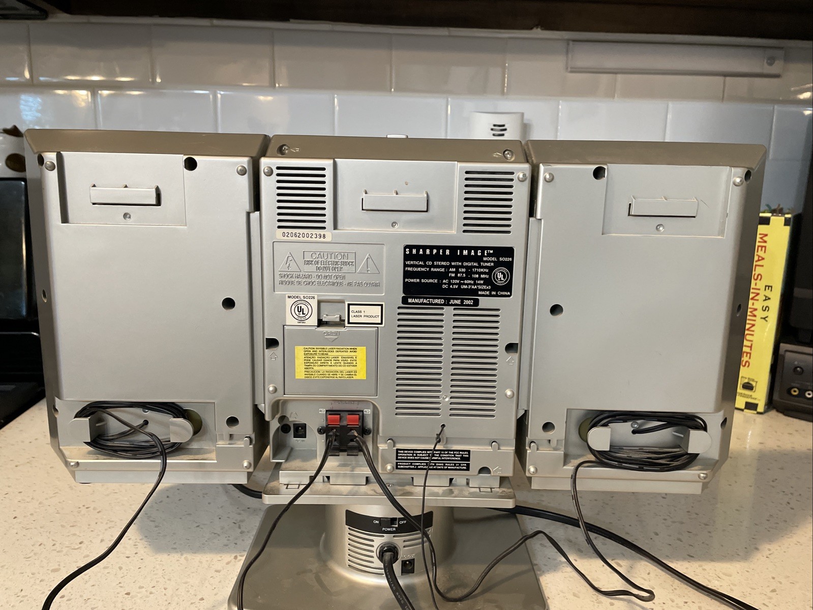 *READ* Sharper Image SO226 Vertical CD Player AM/FM Radio Vintage No Remote