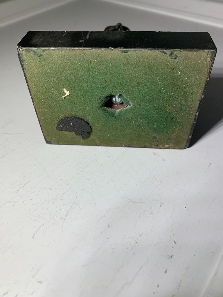 Antique Bronze Bust sculpture miniature Czar Nicholas II Black granite pedestal