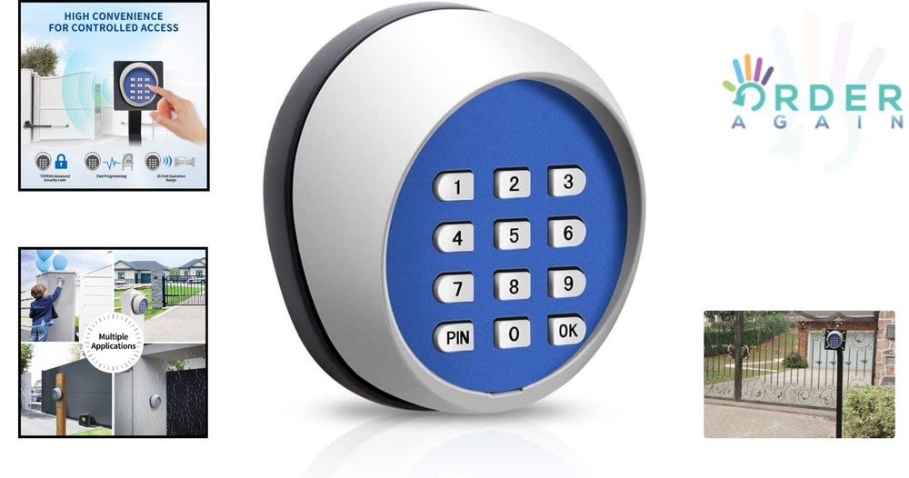 Wireless Keypad Digital Code Panel for Gate and Garage Door Control Waterproof