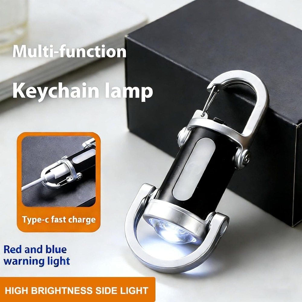 4Pcs LED Flashlight Keychain Portable Rechargeable Super Bright Mini Flashlight