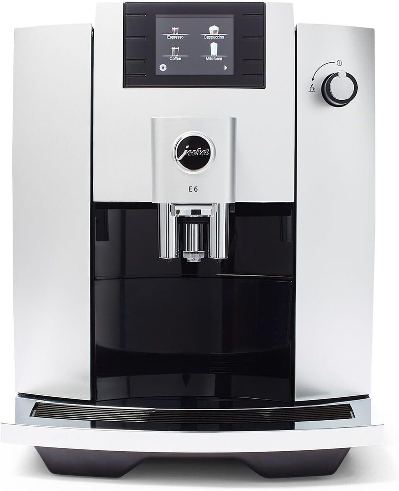 Jura E6 Platinum Espresso Machine with Programmable Coffee Strength, Silver
