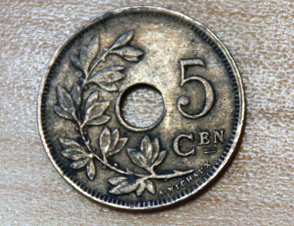 1924 Belgium 5 Centimes Dutch text Overdate?