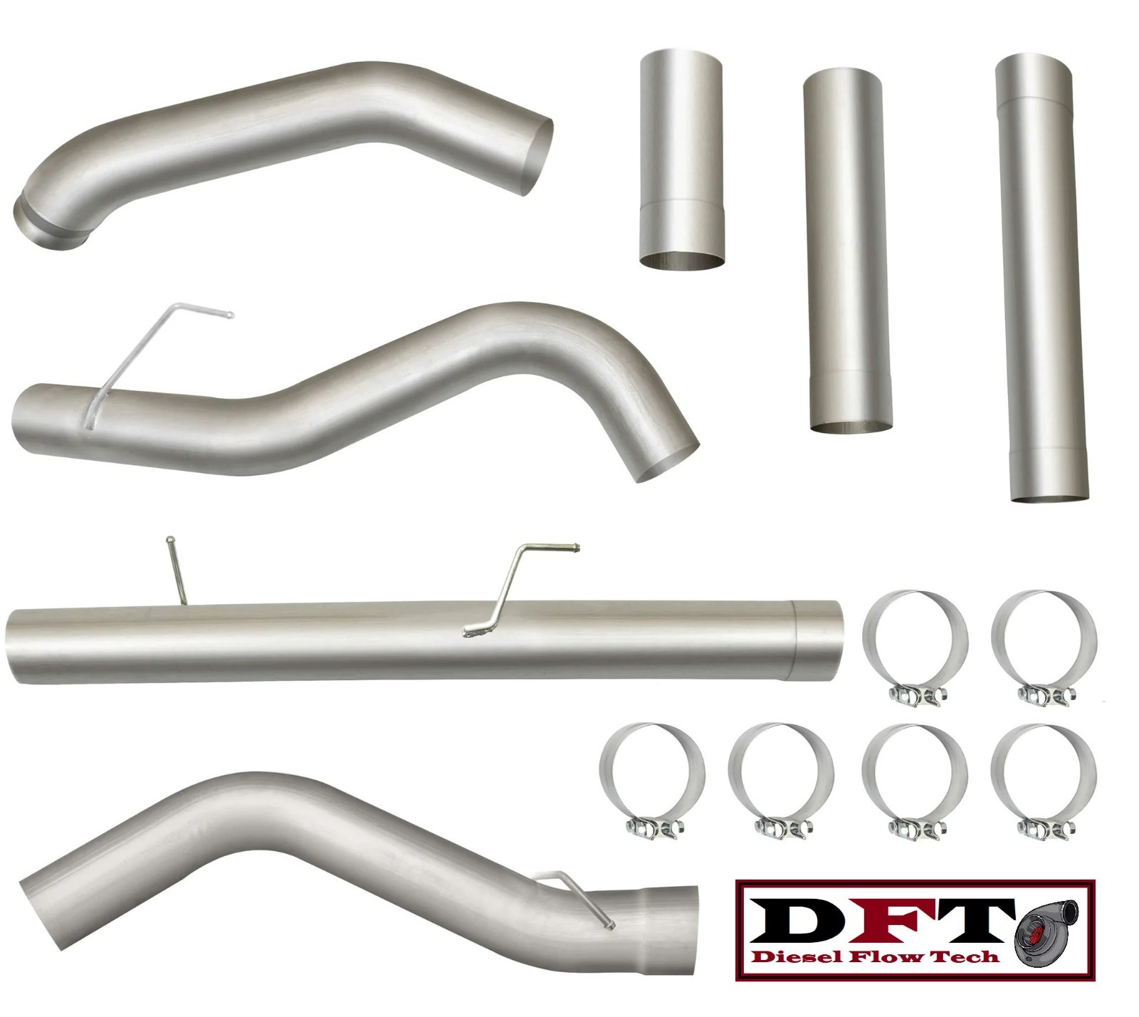 5" Exhaust Pipe Kit For 2007-2012 Dodge Ram 2500 3500 6.7L Cummins 409 Stainless