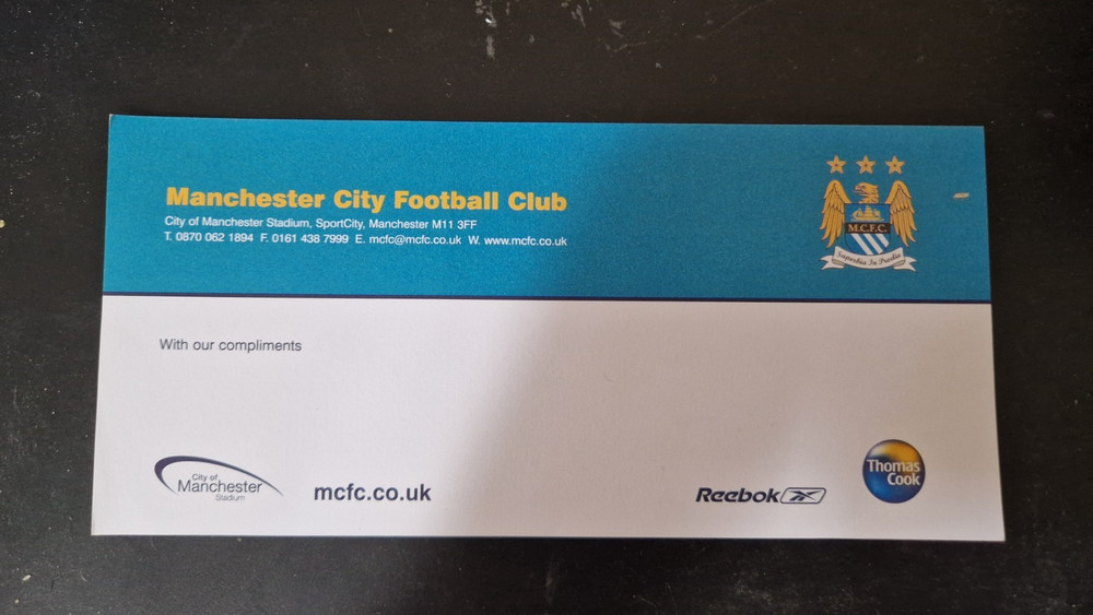 Manchester City compliments slip