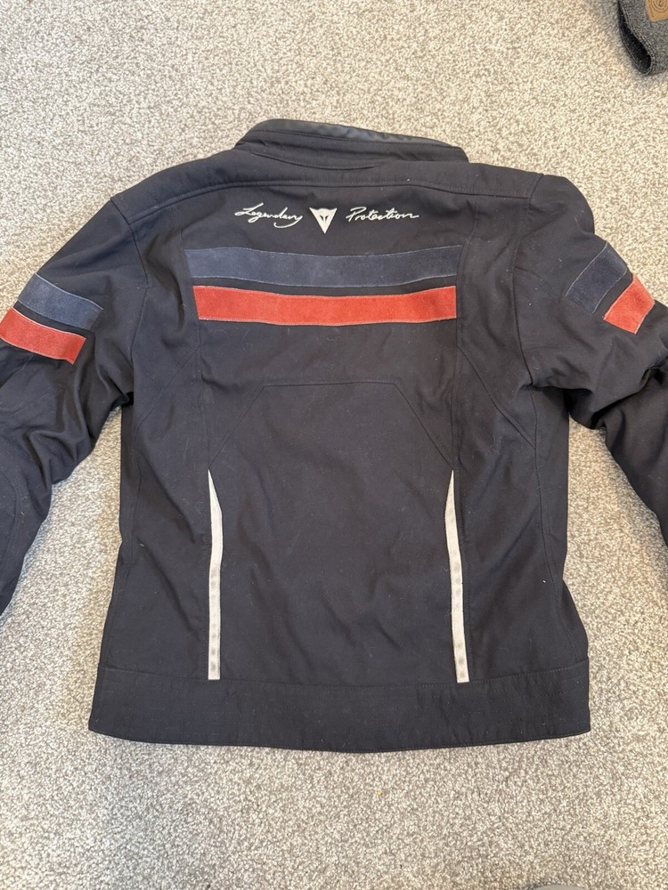 Dainese Codice Controllo Black Motorcycle Jacket Padded Armor Size 46 READ