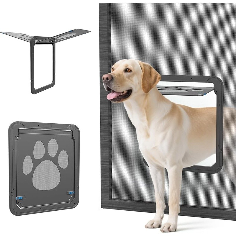 Automatic Pet Door Flap Lockable Screen Door Easy Install Medium Large Dogs New