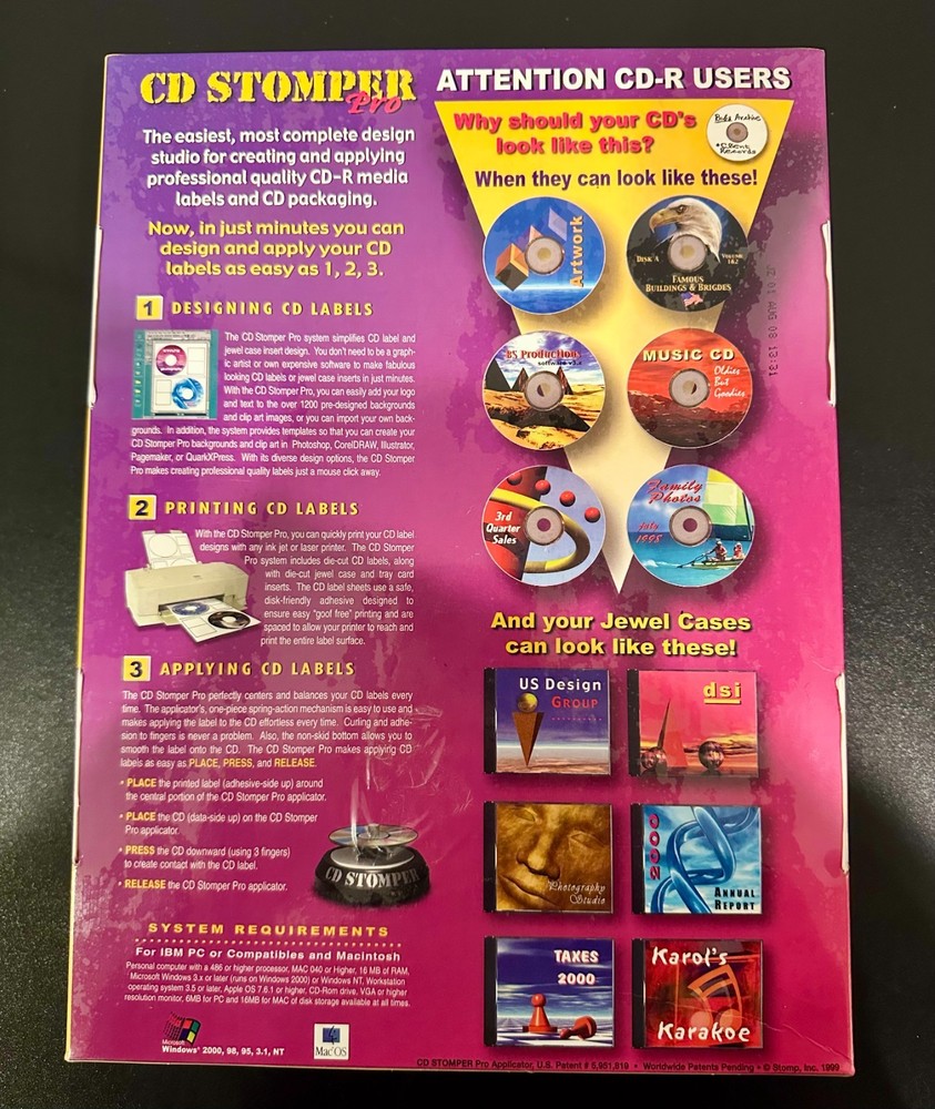 CD Stomper Pro CD-R Labeling System *NEW/SEALED*