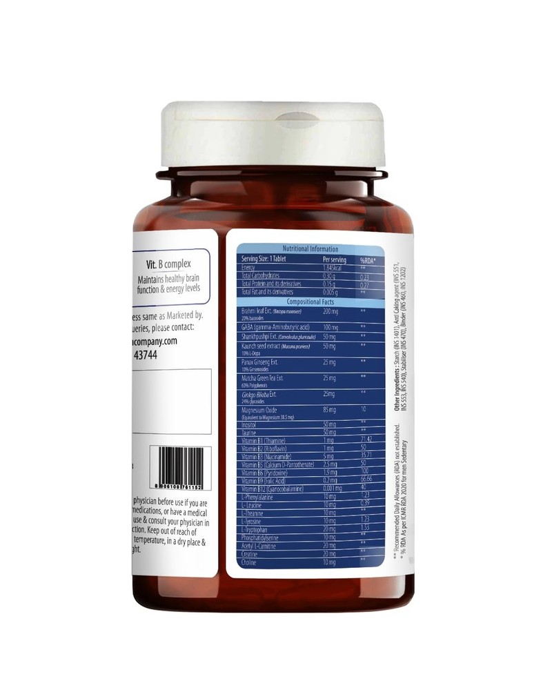 Brain Pro Herbal Nootropic Memory Focus Capsules 60 Count