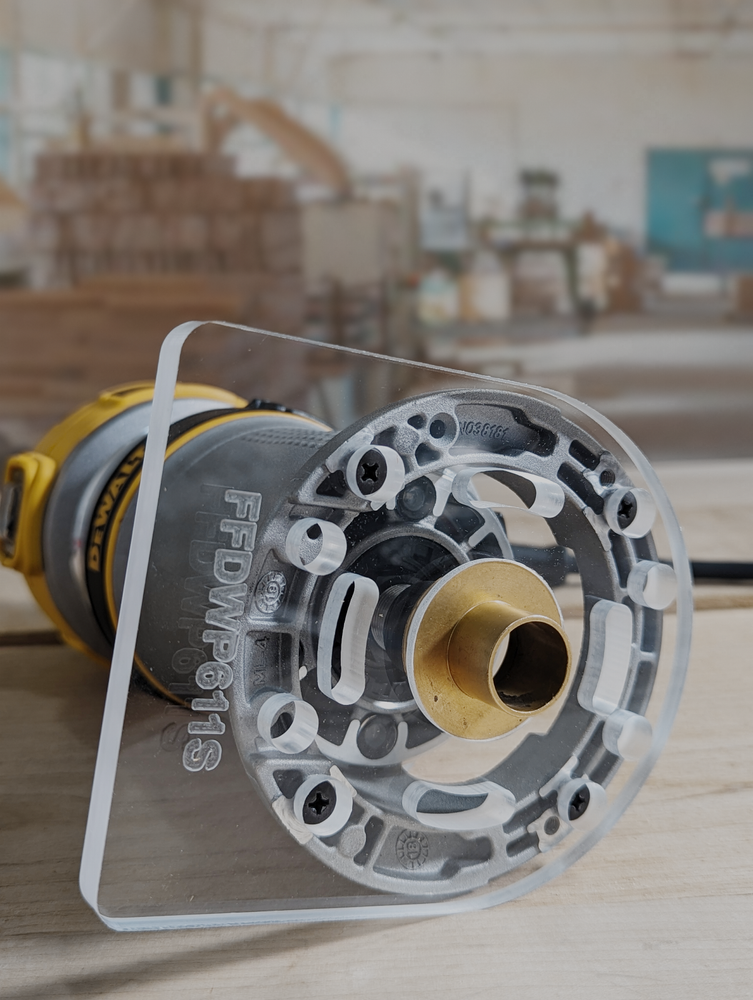 Baseplate Upgrade with Bushing Compatibility for Dewalt DWP611 / DCW600 / PC450