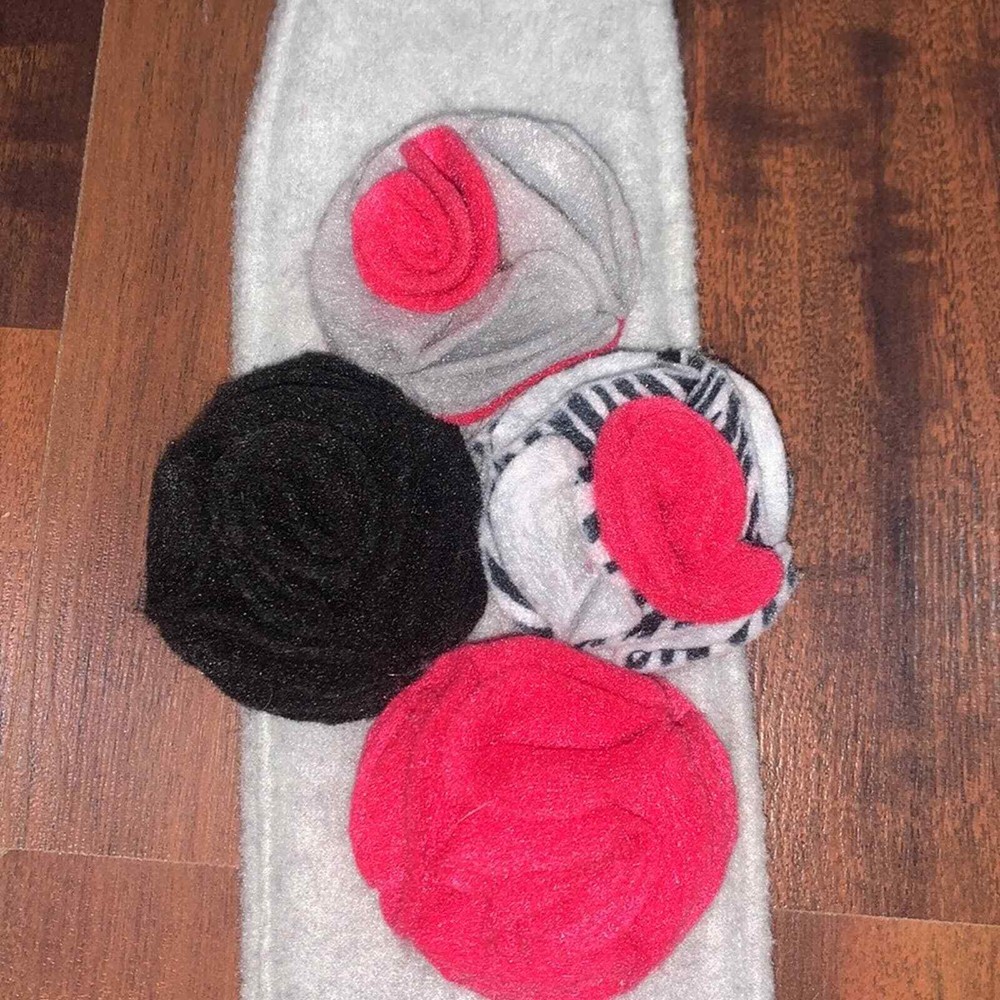 Gray Floral Ear Warmer