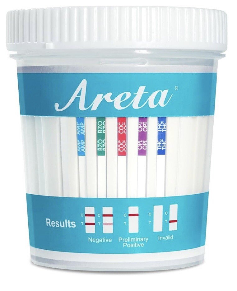 Areta Multi-Drug Test Cups. 5 Pack , Sealed