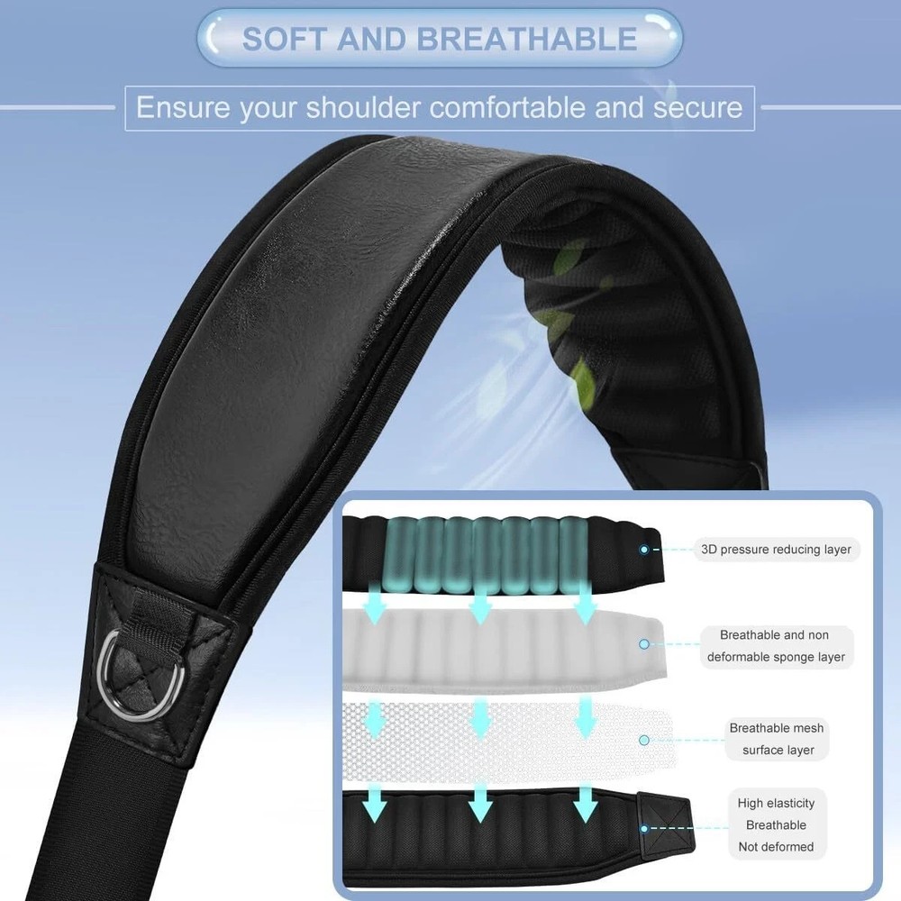 77" Neoprene Shoulder Strap – Thick Padded, Universal Bag Strap with Adjustable