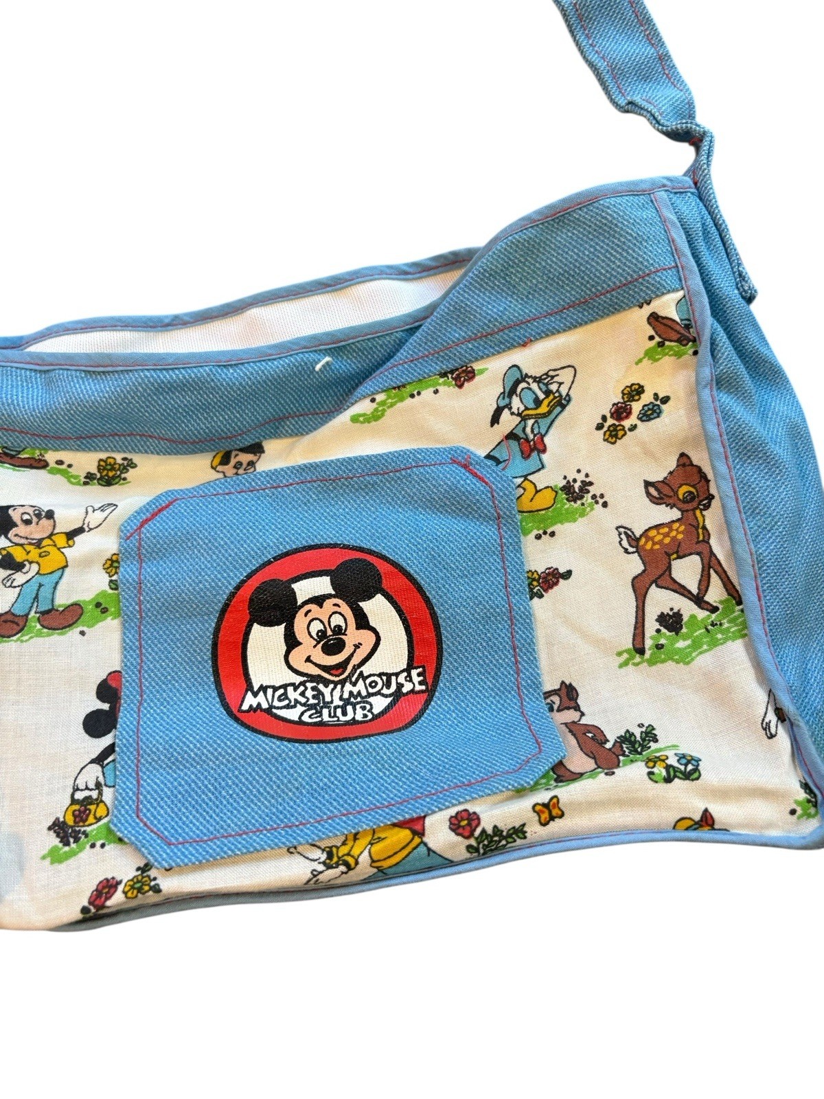 Vintage Mickey Mouse Club Disney Crossbody Purse Blue