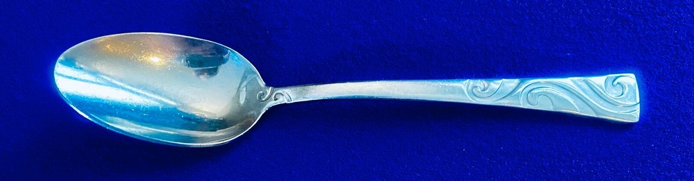 Oneida STANHOPE Teaspoon 6 1/8" Stainless Flatware Silverware Swirls GlossyFrost