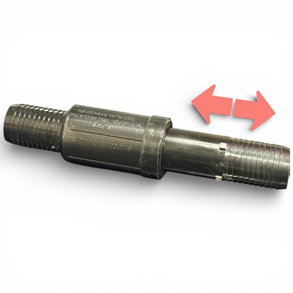 Rainmaid PSC-10 1" Poly-Stretch Coupling Poly Pipe Irrigation Repair Fitting