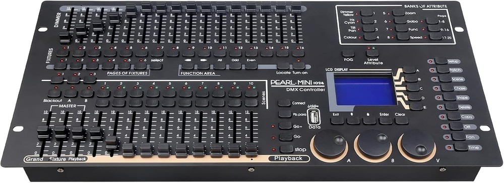 Compact Stage Lighting Controller - 1024 Channels, 60 Scenes & Real-Time Control