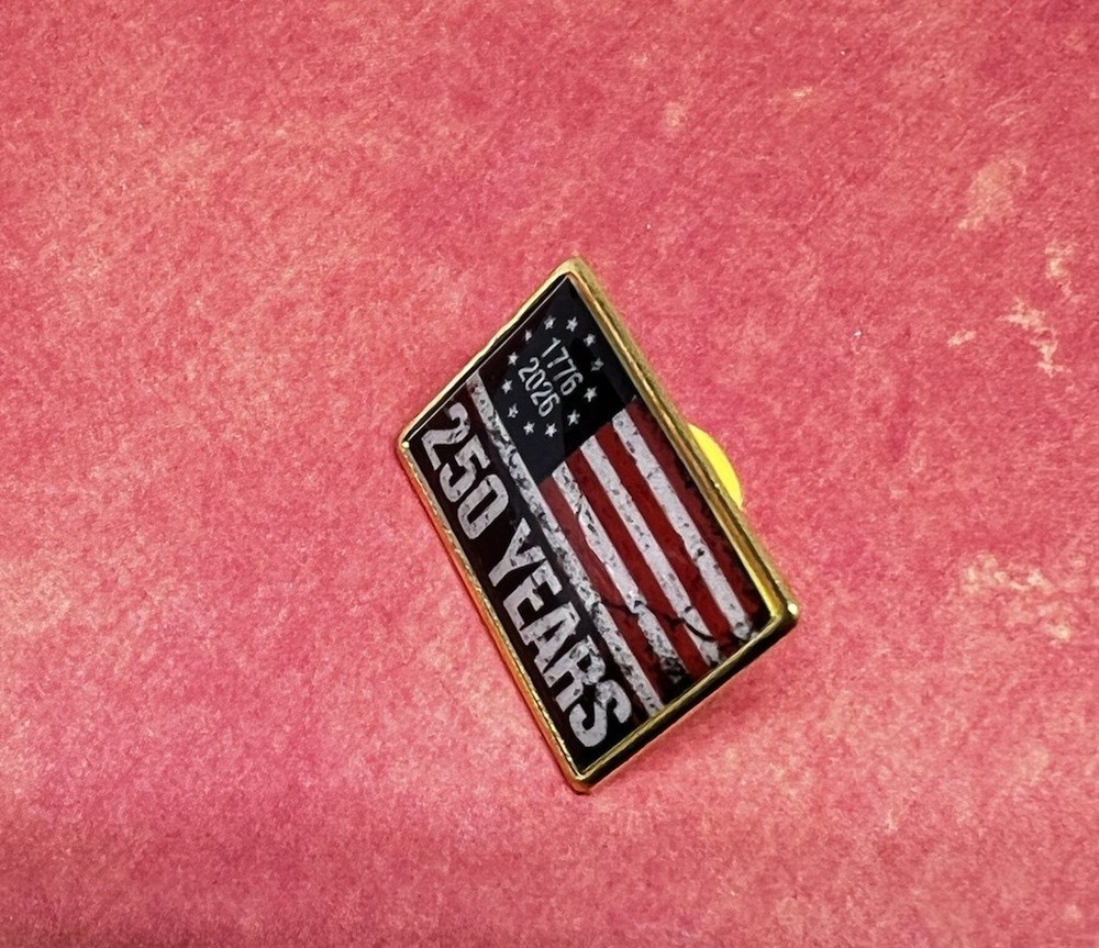 U.S.A. 250 Years American Flag 1776-2026 Celebration Hat Bag Lapel Pin 1" NEW