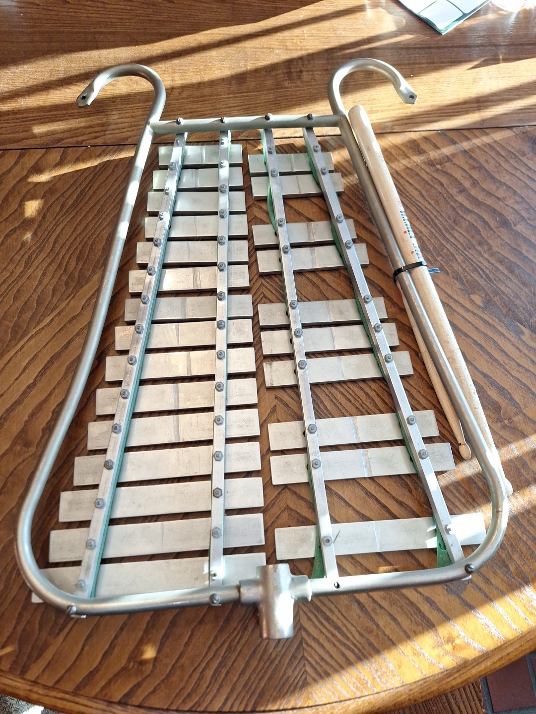 B.F.Kitching & Co Marching Bell Lyra Glockenspiel Xylophone Vintage +Mount Tube*