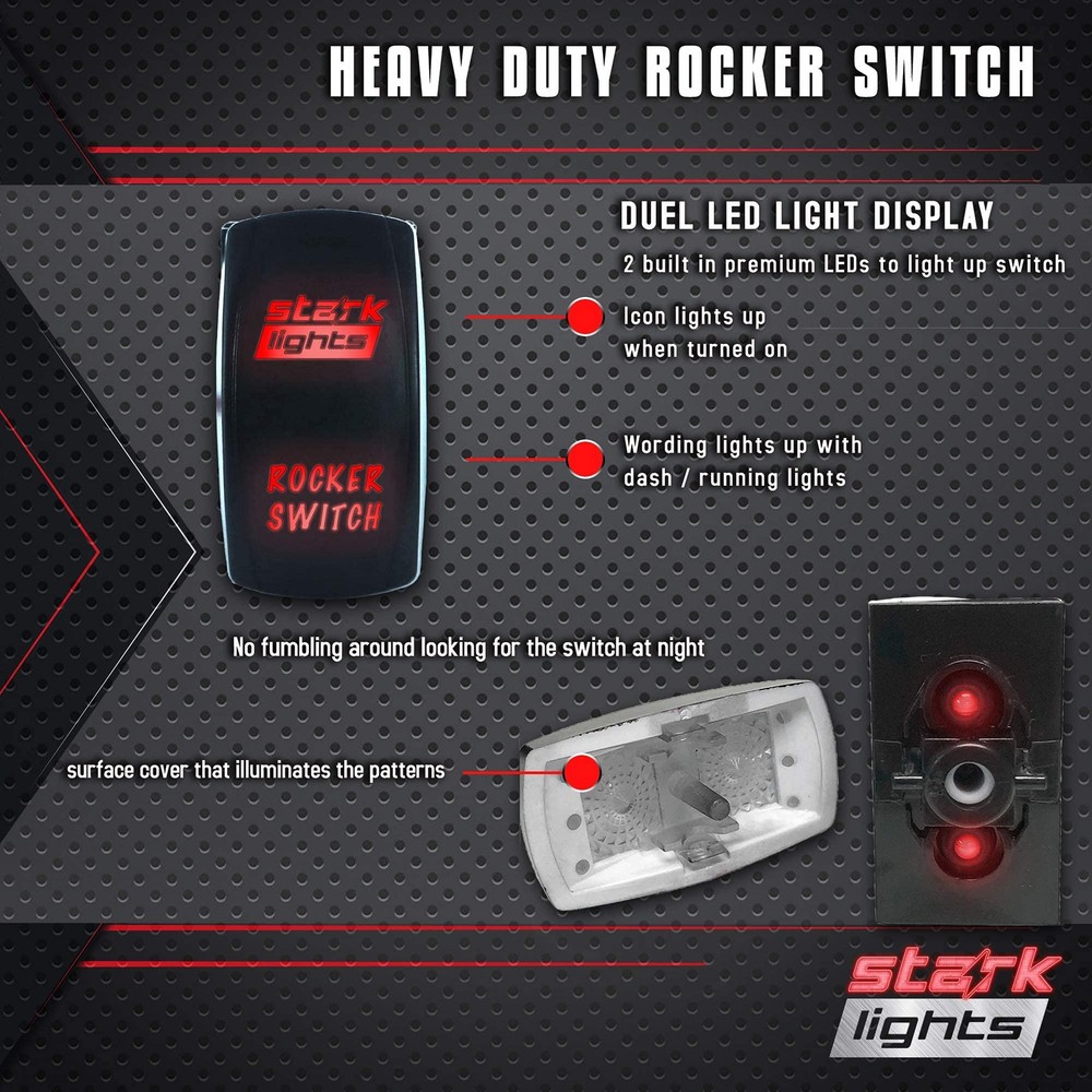 Blower - Green - Laser Etched Toggle Switch 20A 12V - Vertical Rocker Switch ...